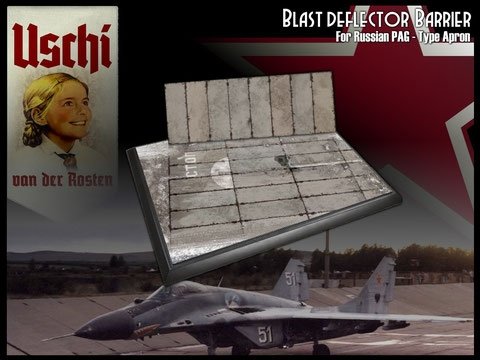 Uschi 3034 Scenic display: Russian PAG-Type Taxiway and Tarmac, Rectangular, BLAST WALL EDITION 1/72 – immagine 2