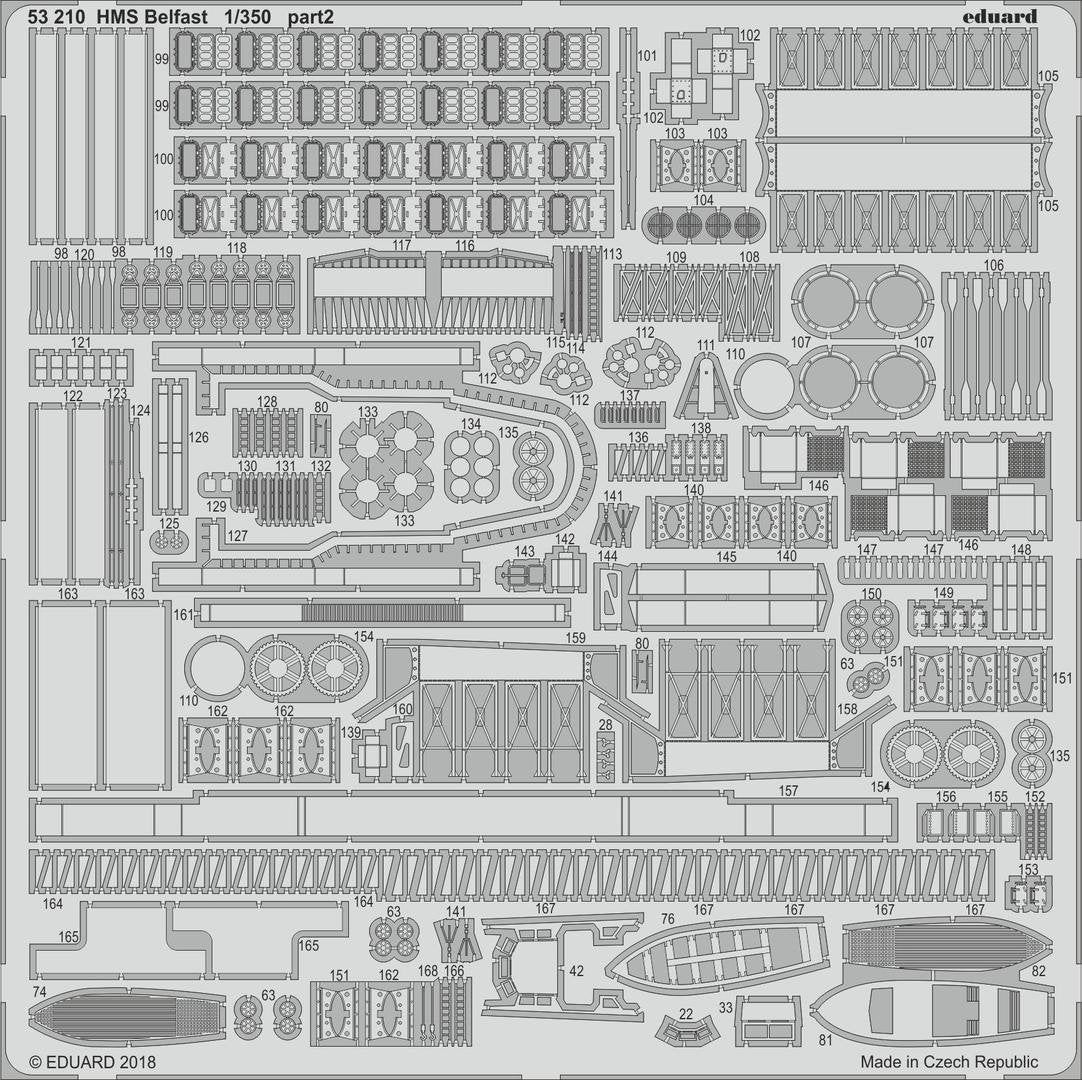 Eduard 53210 HMS Belfast TRUMPETER 1/350 – immagine 2