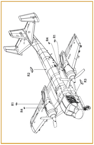 Clear Prop! CPA72048 OV-1 A/B/C/D Mohawk air intakes for CP kit 1/72 – immagine 3