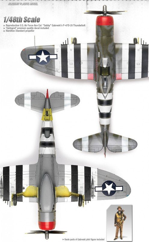 Academy 12222 P-47D Thunderbolt (GABRESKI)1/48 – zdjęcie 4