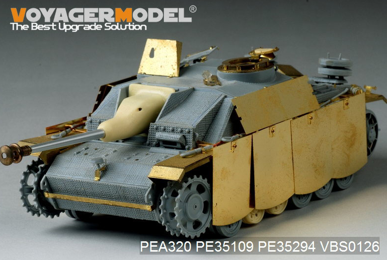 Voyager Model PEA320 WWII German StuG.III Ausf.G Final version Pivot-Mounting Swinging Type Hull Side Armour Skirts (For DRAGON) 1/35 – Bild 2