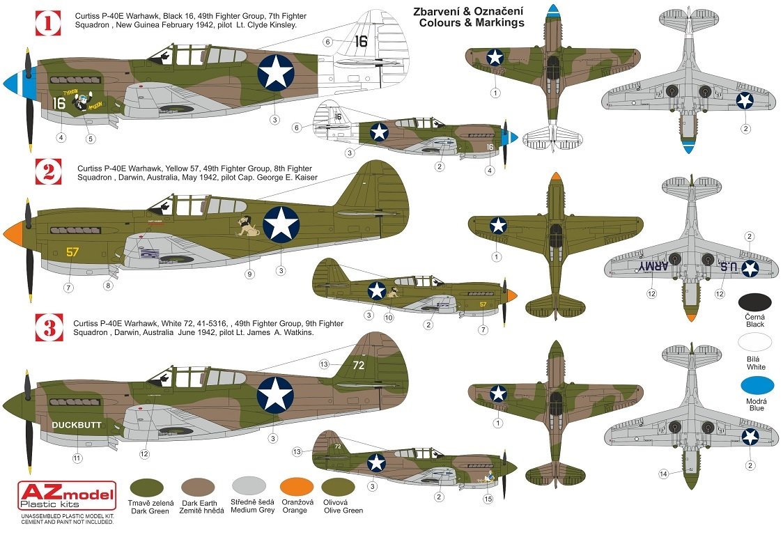 AZ Model AZ7695 P-40E Warhawk „49.th FG 1/72 – zdjęcie 2