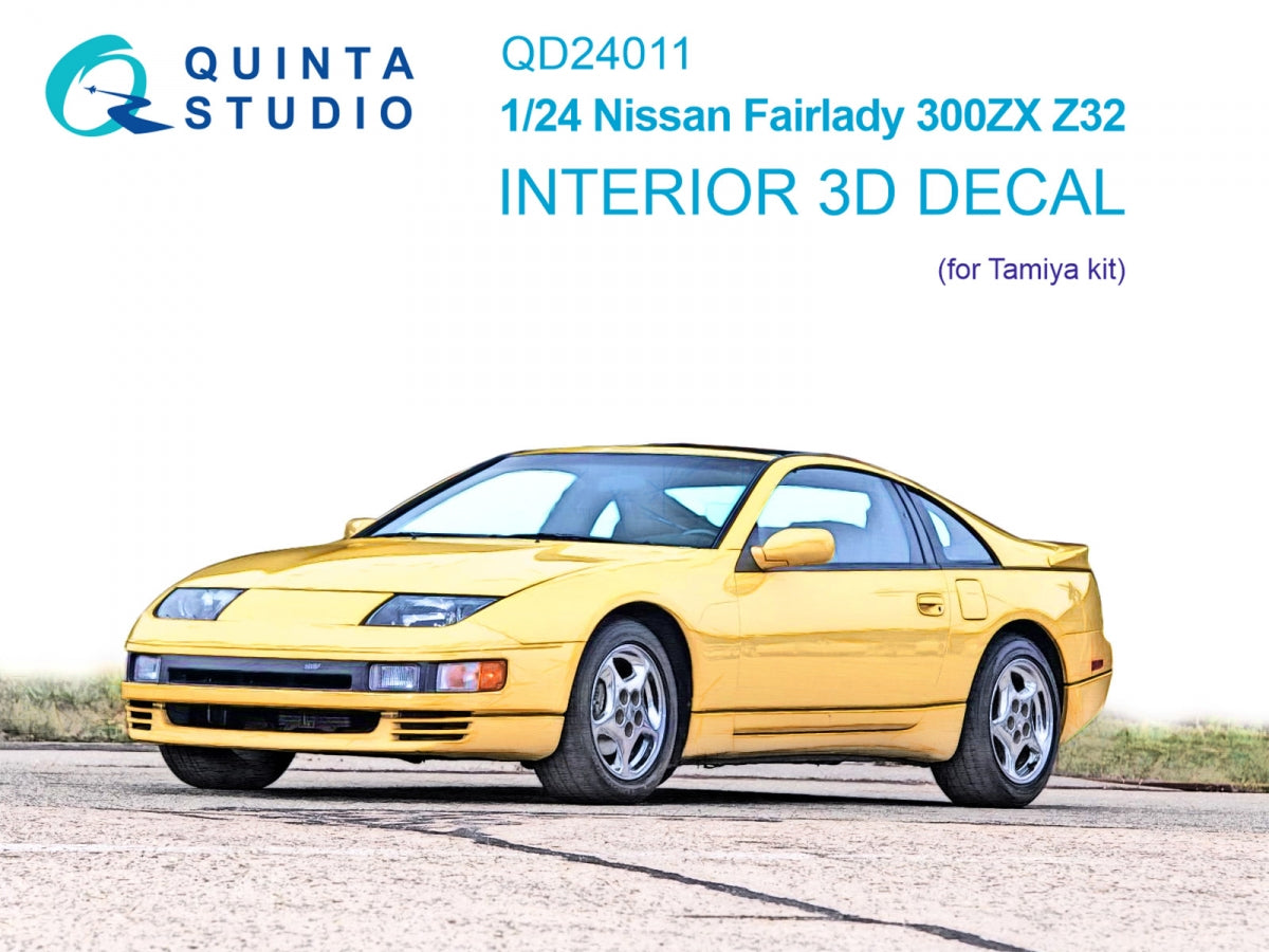 Quinta Studio QD24011 Nissan Fairlady 300ZX Z32 3D-Printed &amp;amp; coloured Interior on decal paper (Tamiya) 1/24