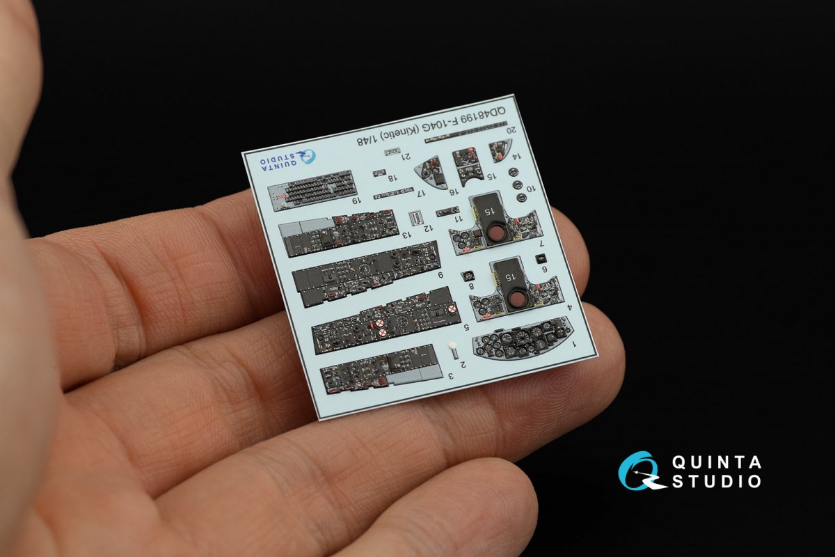Quinta Studio QD48199 F-104G 3D-Printed &amp;amp; coloured Interior on decal paper (Kinetic) 1/48 – immagine 3