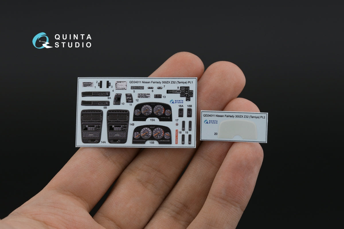 Quinta Studio QD24011 Nissan Fairlady 300ZX Z32 3D-Printed &amp;amp; coloured Interior on decal paper (Tamiya) 1/24 – immagine 8