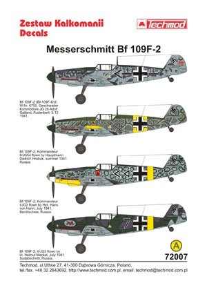 Techmod 72007 - Messerschmitt Bf 109F-2 1/72 – zdjęcie 2