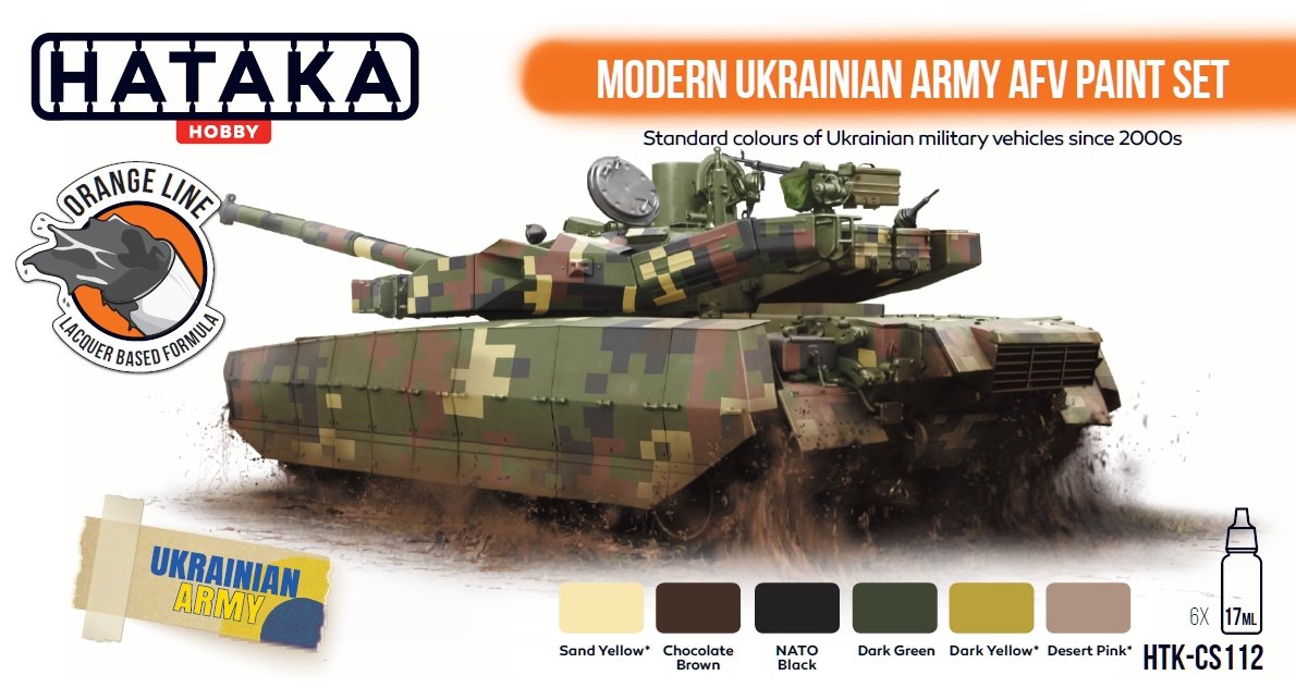 Hataka HTK-CS112 Modern Ukrainian Army AFV paint set (6x17ml) – immagine 2