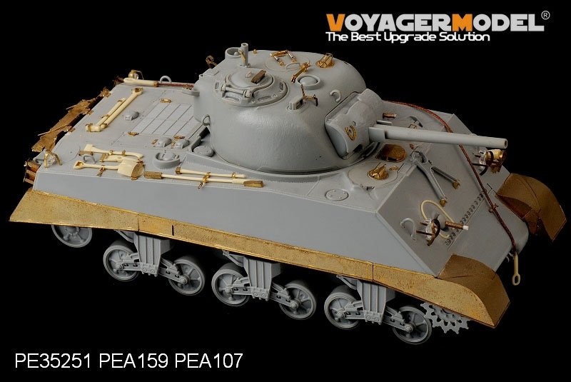 Voyager Model PEA159 WWII USMC M4A2 Mid Tank Late Version Side Skirts (For DRAGON Kit) 1/35 – immagine 2