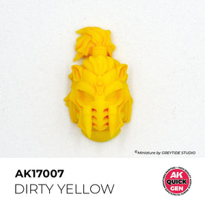AK Interactive AK17007 DIRTY YELLOW – QUICK GEN COLOR 18ml