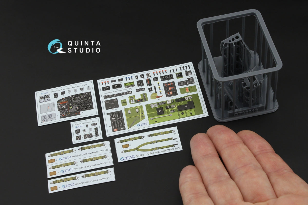 Quinta Studio QD+32250 A-26C Invader 3D-Printed &amp;amp; coloured Interior on decal paper (Hobby Boss) (with 3D-printed resin parts) 1/32 – imagen 2