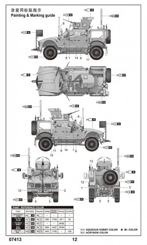 Trumpeter 07413 US M1240 M-ATV MRAP 1/72 – imagen 5
