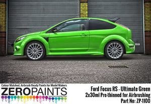 Zero Paints ZP-1100 Ford Focus RS Ultimate Green Paint 2x30ml – immagine 2