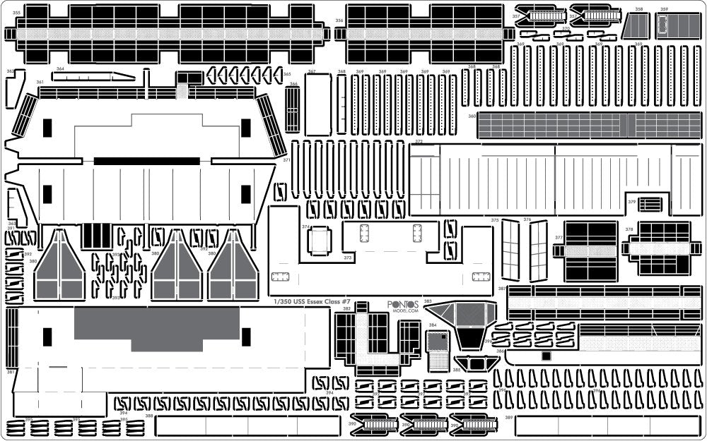 Pontos 35004F1 USS CV-10 Yorktown 1944 Detail Up Set 1/350 – immagine 18