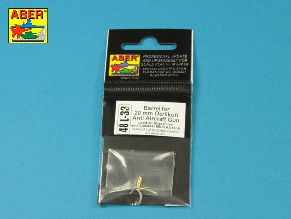 Aber 48L-33 Barrel for 20mm Oerlikon Anti-aircraft Gun 1/48 – zdjęcie 9
