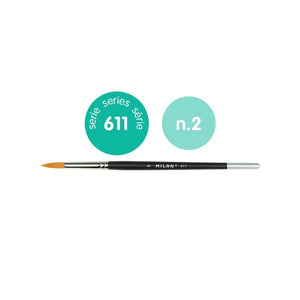 Milan 0461102 Premium Synthetic round paintbrush series 611 no. 2