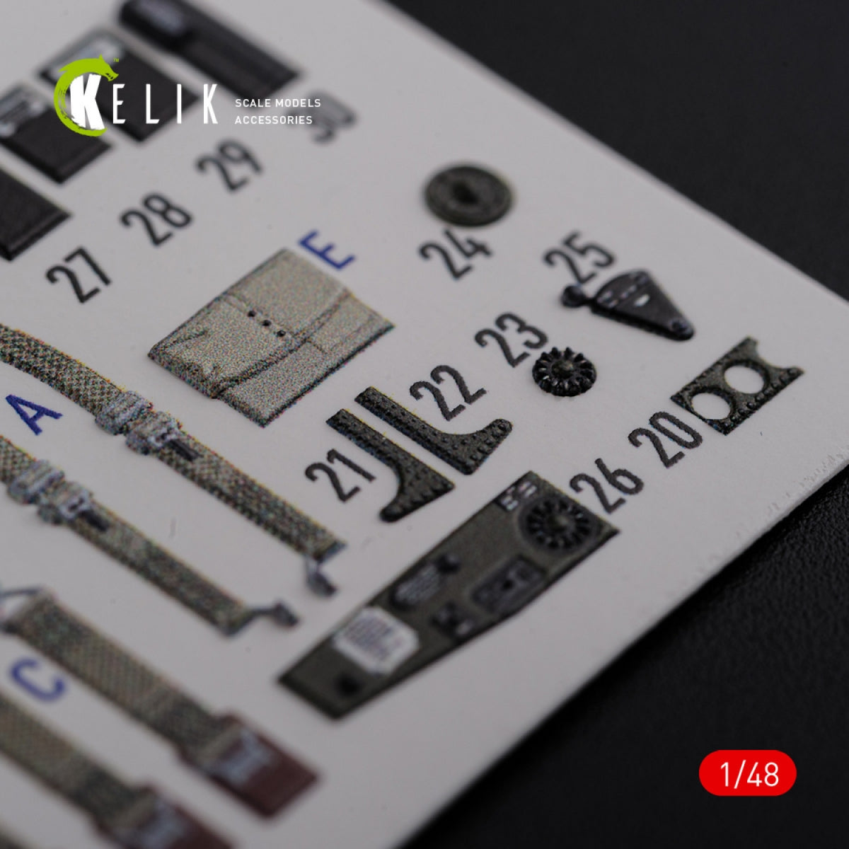 KELIK K48087 TBF-1C interior 3D decals for Academy kit 1/48 – imagen 4