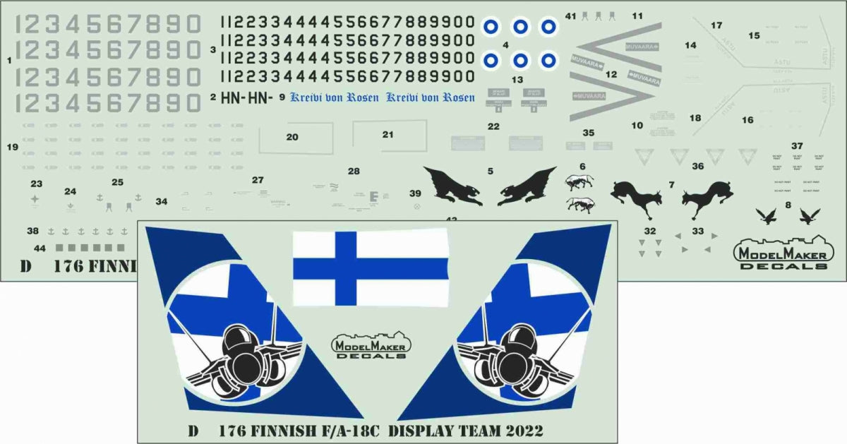 ModelMaker Decals D48177 Finnish F/A-18C Display Team 2022 1/48 – image 2