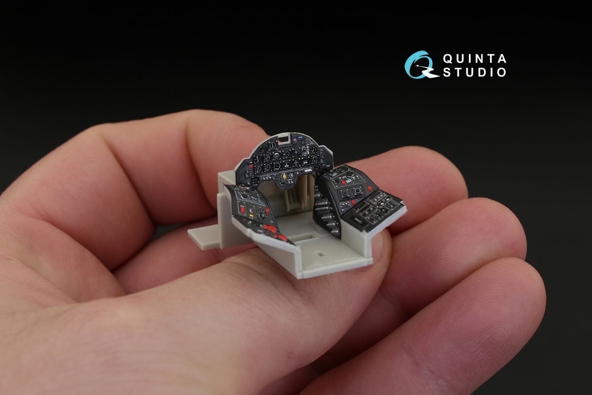 Intérieur imprimé en 3D et coloré sur papier décalcomanie Quinta Studio QD48099 A-1H (pour maquette Tamiya) 1/48 – image 6