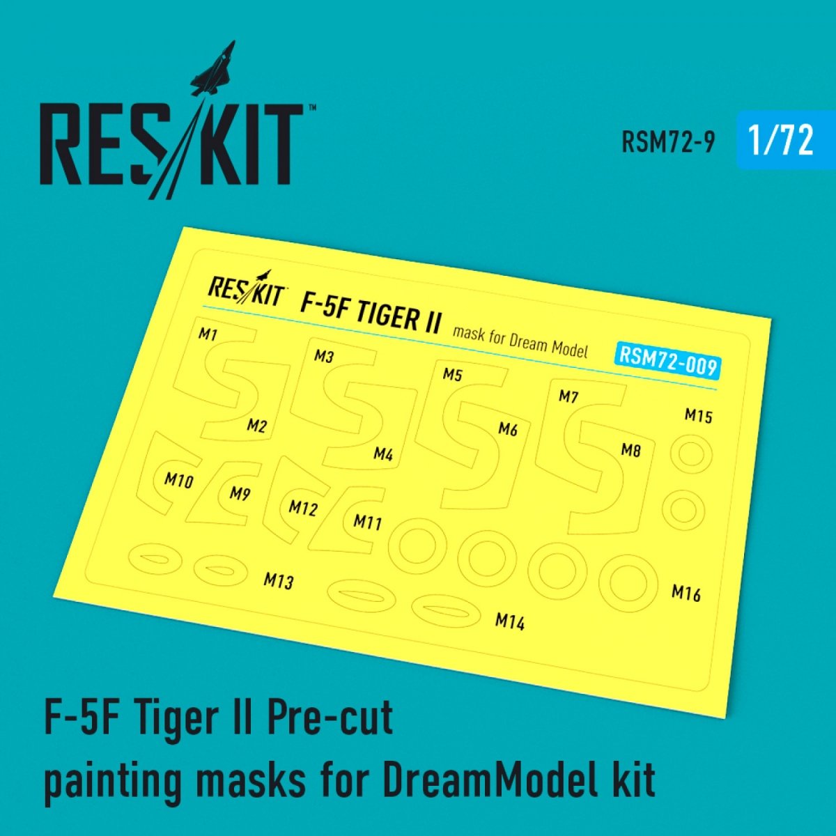RESKIT RSM72-0009 F-5F "TIGER II" PRE-CUT PAINTING MASKS FOR DREAMMODEL KIT 1/72