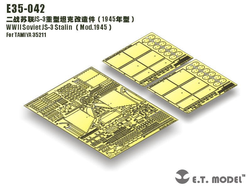 Maquette ET E35-042 JS-3 Staline soviétique de la Seconde Guerre mondiale (Mod. 1945) (Pour TAMIYA 35211) (1/35)