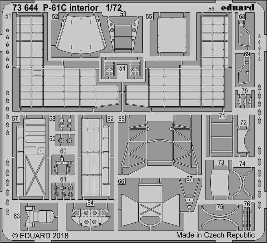 Eduard 73644 P-61C interior HOBBY BOSS 1/72 – immagine 2