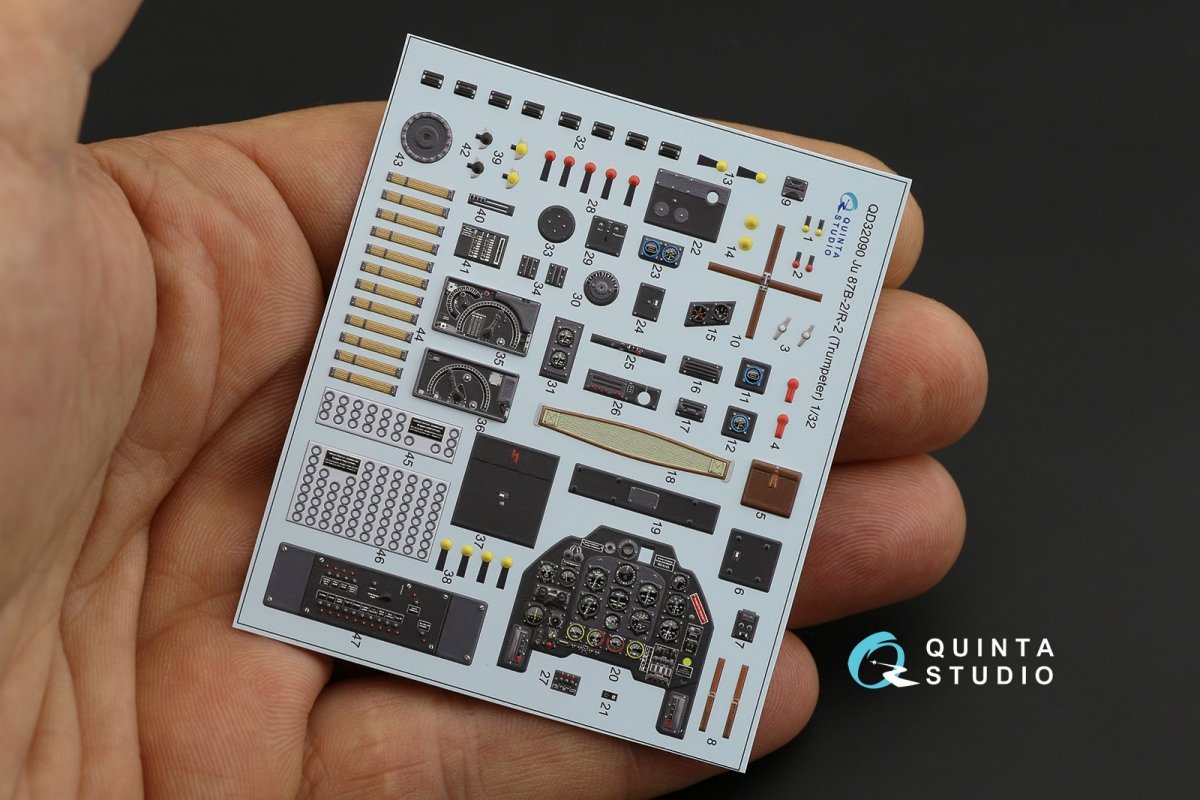 Quinta Studio QD32090 Ju 87B-2/R-2 3D-Printed &amp;amp; coloured Interior on decal paper ( Trumpeter ) 1/32 – zdjęcie 8