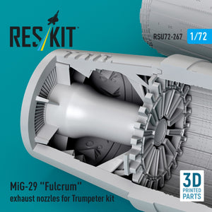 RESKIT RSU72-0267 MiG-29 &amp;quot;Fulcrum&amp;quot; exhaust nozzles for Trumpeter kit (3D Printed) 1/72 – Bild 3