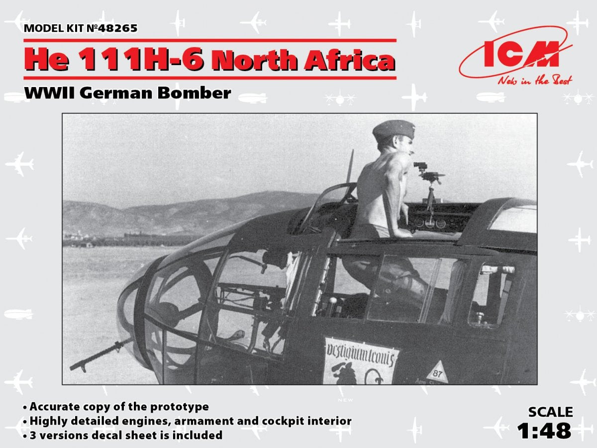 ICM 48265 He 111H-6 North Africa, WWII German Bomber 1/48 – immagine 2