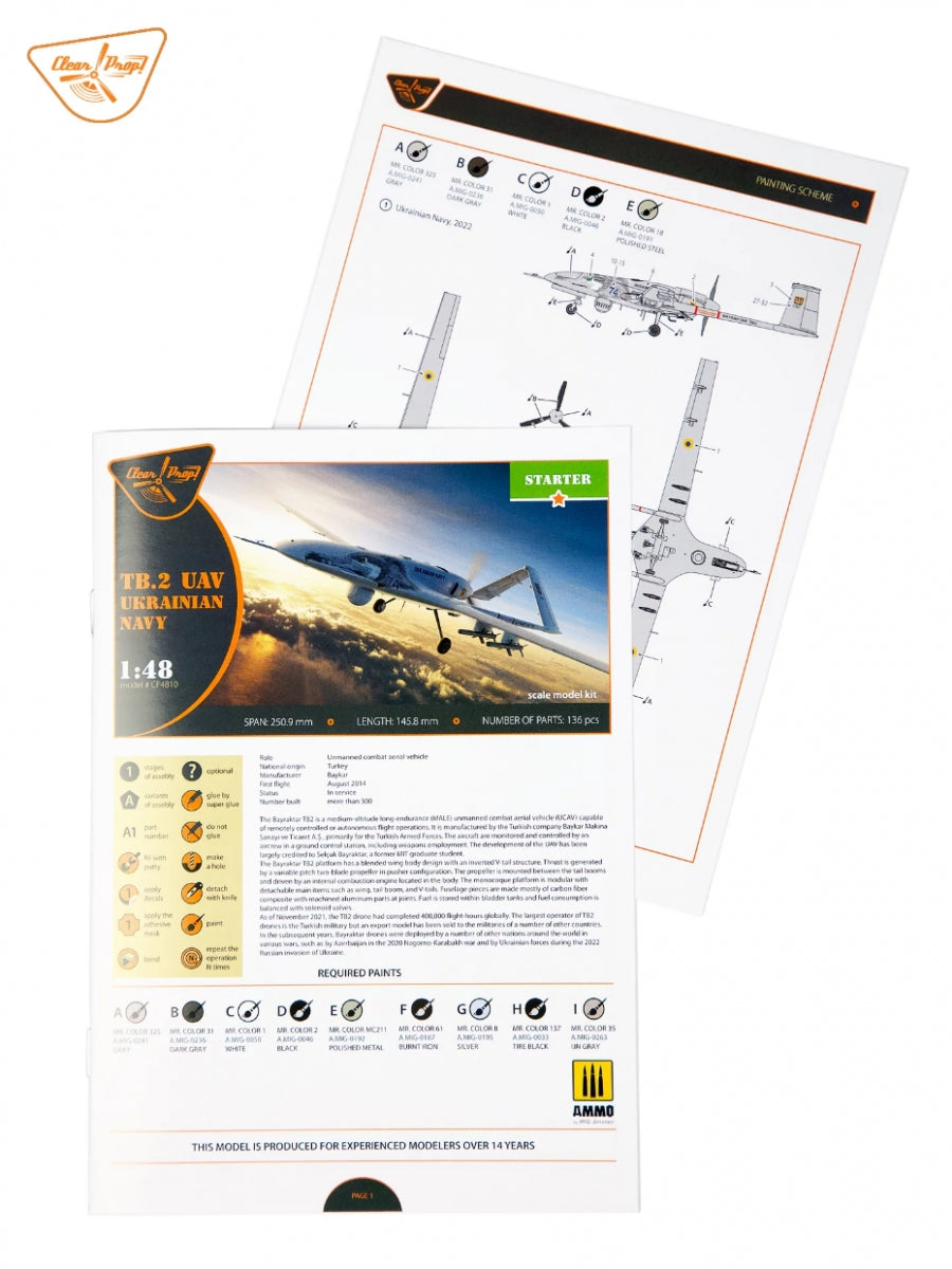 Clear Prop! CP4810 TB.2 UAV UKRAINIAN NAVY STARTER KIT 1/48 – Bild 12