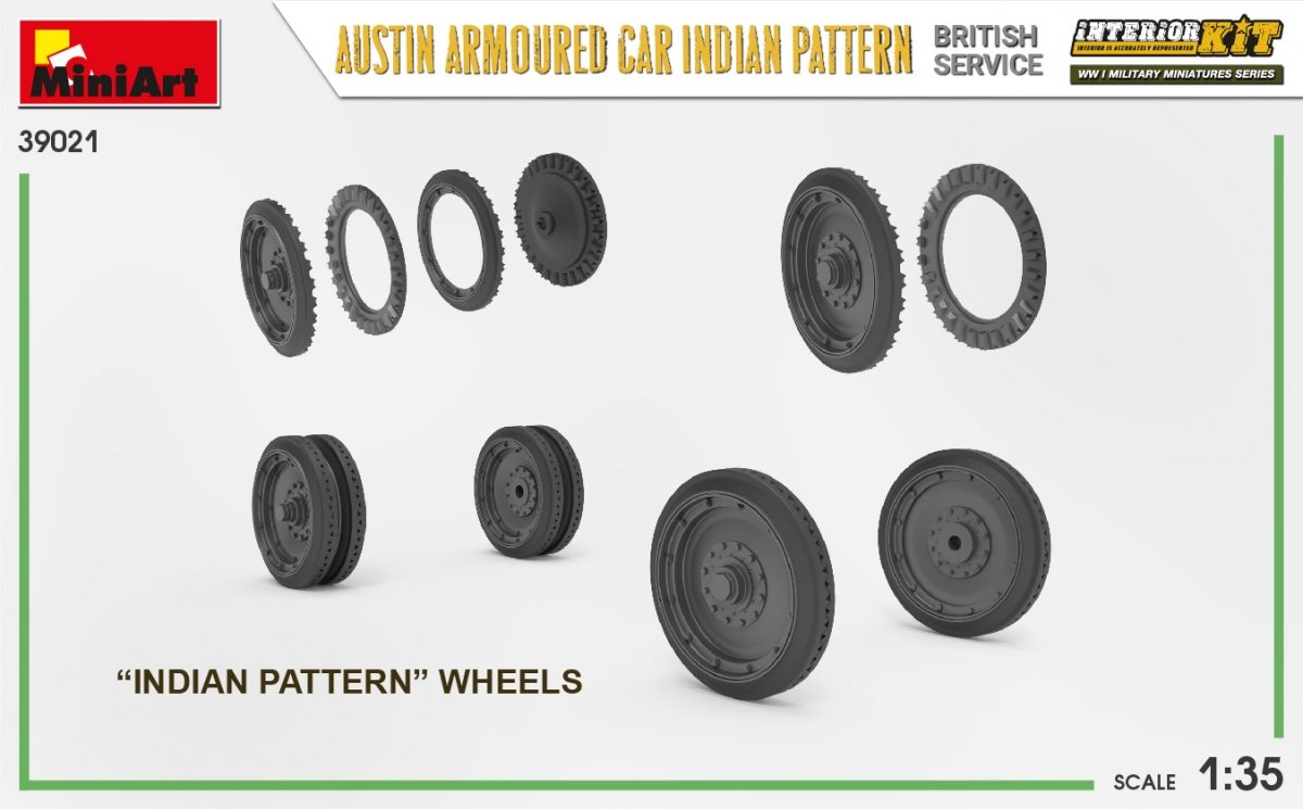 Miniart 39021 AUSTIN ARMOURED CAR INDIAN PATTERN. BRITISH SERVICE. INTERIOR KIT 1/35 – immagine 10