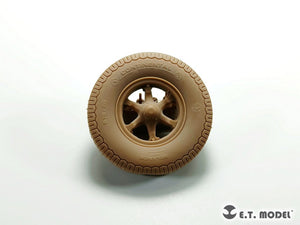 E.T. Model P35-133 WWII German Sd.Kfz.7(8t) Sagged Front Wheels &amp;amp; Spare Wheel Type.2 for Dragon / Trumpeter kit 1/35 – immagine 4