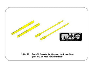 Aber 35L-098 Set of 2 barrels for German tank machine gun MG 34 with Panzermantel 1/35 – zdjęcie 8