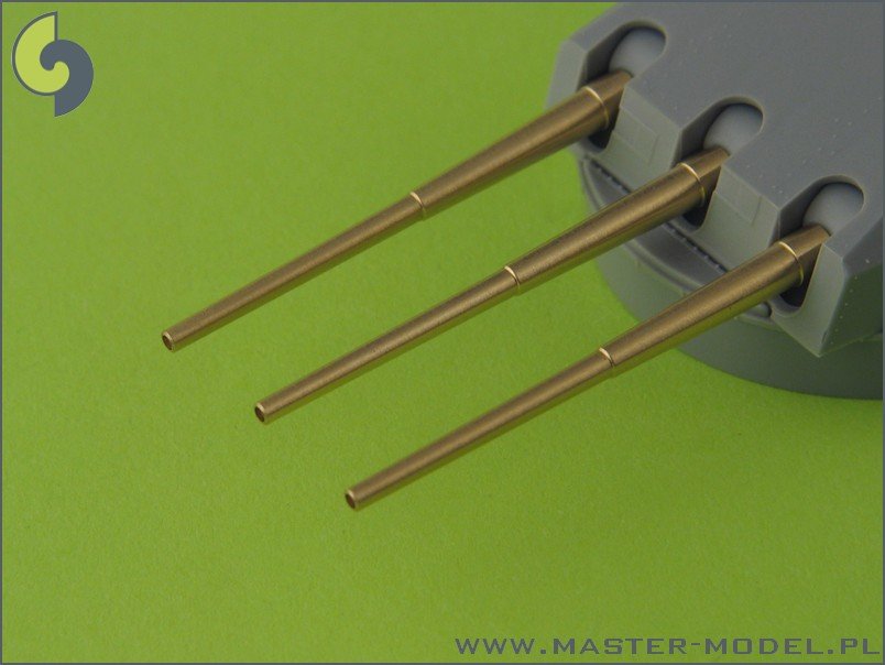 Master SM-350-057 Scharnhorst armament without blastbags - 28cm (9pcs), 15cm (12pcs), 10,5cm (14pcs) barrels – immagine 6