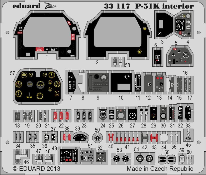 Eduard 33117 P-51K interior S. A. 1/32 Tamiya