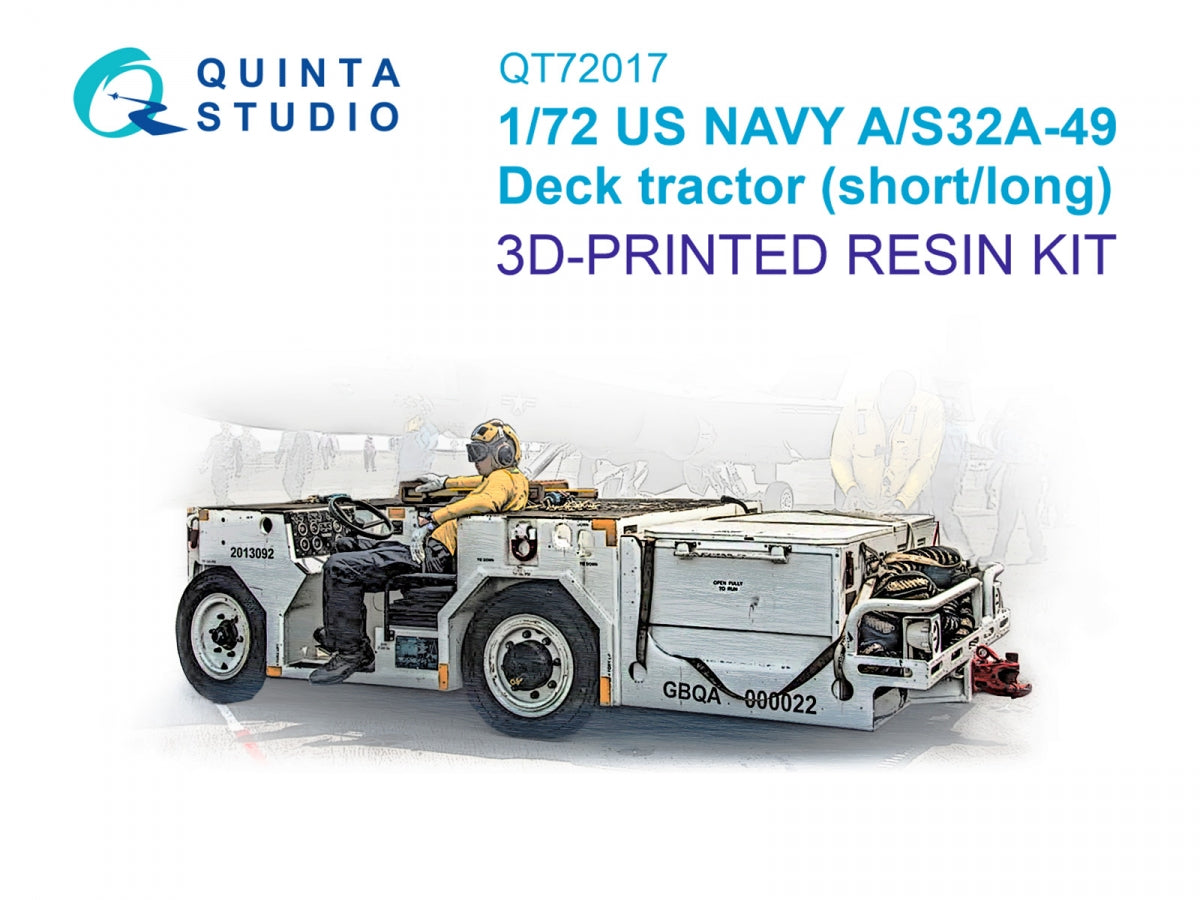 Quinta Studio QT72017 US NAVY AS32A-49 Deck tractor, short/long version, Full kit 1/72