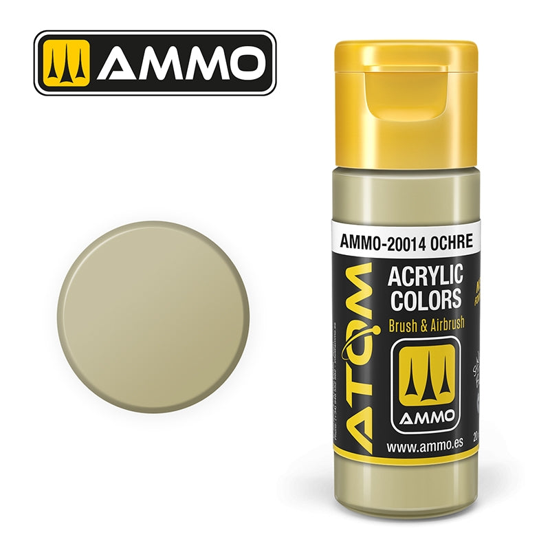 MUNITIONS de Mig Jimenez 20014 ATOM COLOR Ocre 20ml