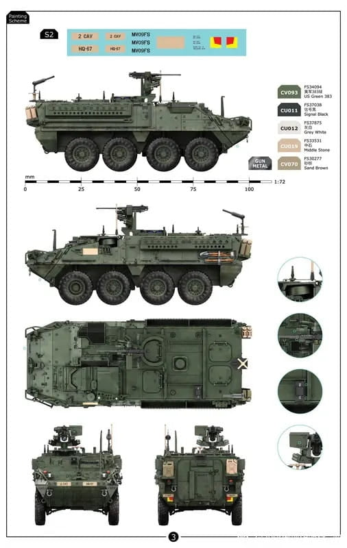 Maquette Border TK-7014 Stryker M1130 CV &amp;amp; CV-TACP 1+1 1/72 – image 7