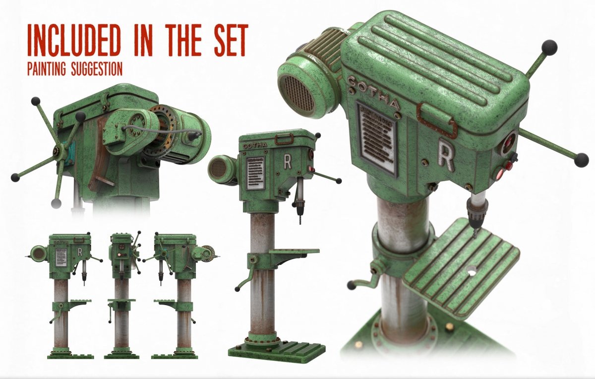 RT-Diorama 35658 Industrial Drill Press 1/35 – imagen 2