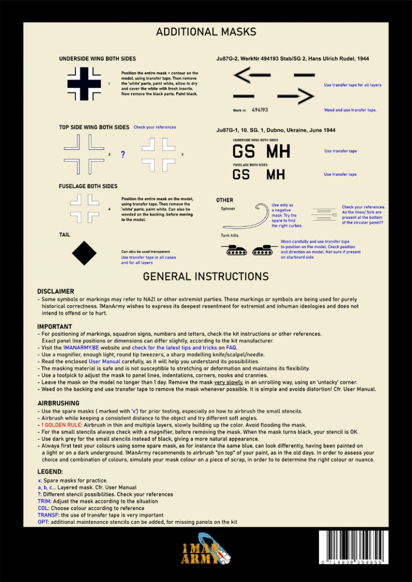 1 Man Army 35DET002 Junkers Ju-87 G for Border kits 1/35 – immagine 2