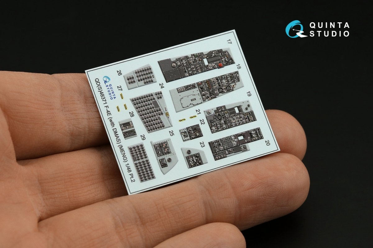 Quinta Studio QD48371 F-4E with DMAS 3D-Printed &amp;amp; colored Interior on decal paper (Meng) 1/48 – image 6