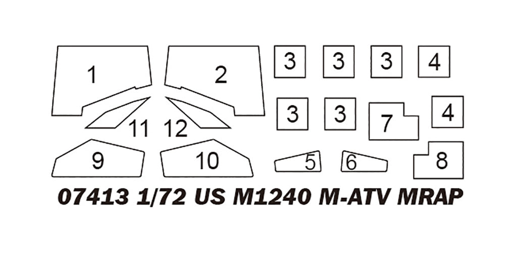 Trumpeter 07413 US M1240 M-ATV MRAP 1/72 – imagen 3