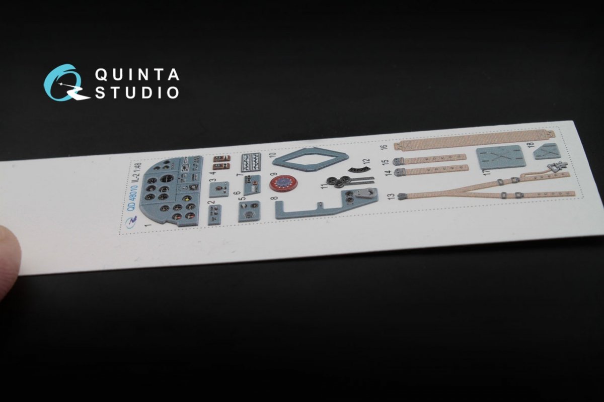 Quinta Studio QD48010 IL-2 3D-Printed &amp;amp; coloured Interior on decal paper (for Accurate/Italery/Academy/Eduard kits) 1/48 – zdjęcie 2