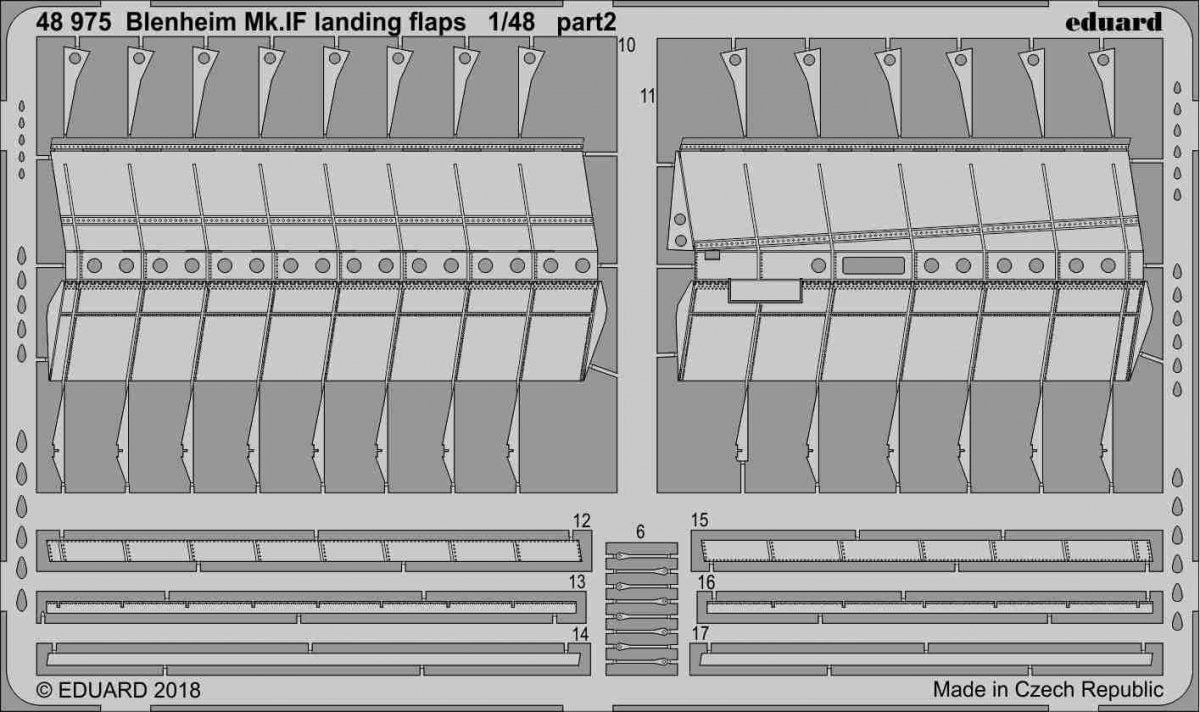Eduard 48975 Blenheim Mk. IF landing flaps AIRFIX 1/48 – imagen 2