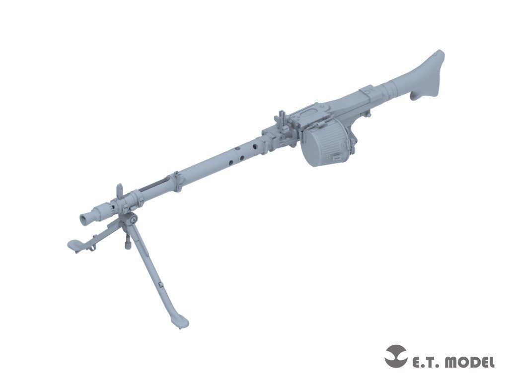 E.T. Model P35-215 WWII German Mg34t Machinegun &amp;amp; Ammo Box 1/35 – immagine 3