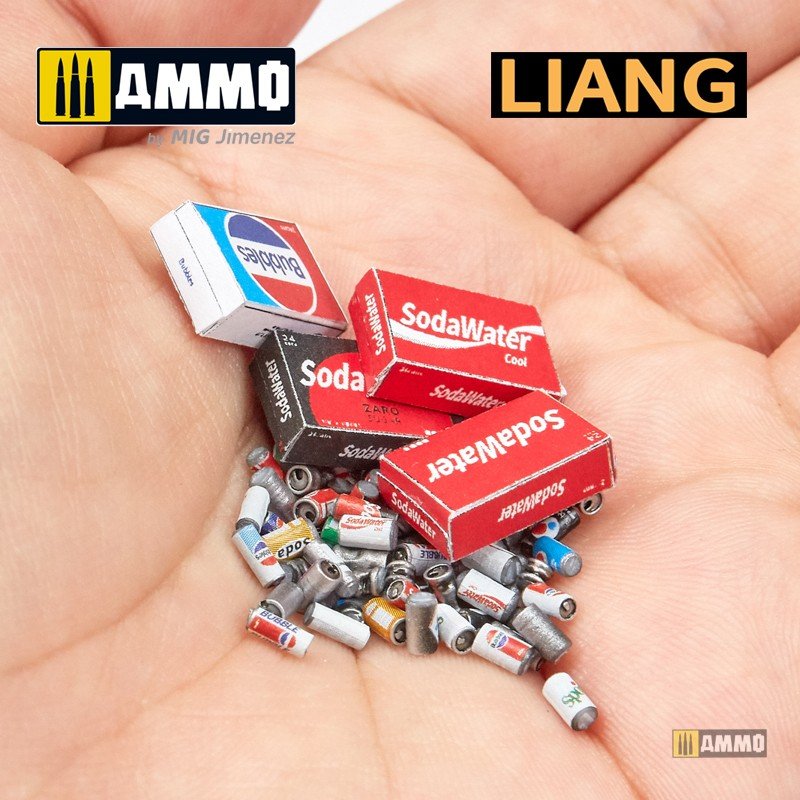 Liang 0412 3D-Print Model Soda Cans + Cardboard Boxes 2000s-2020s 1/35 – image 7
