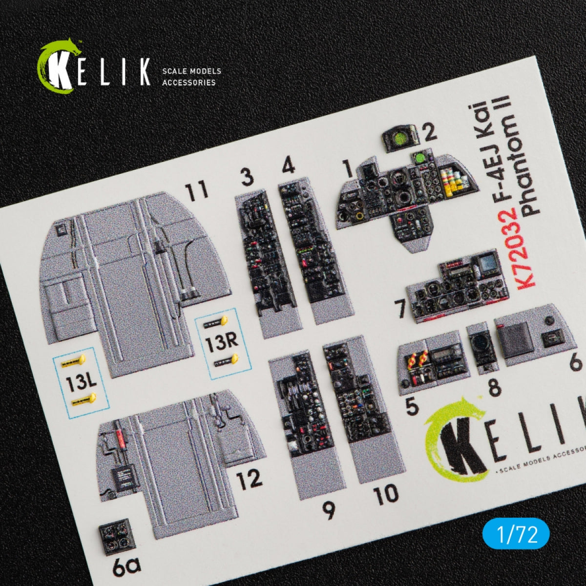 Décalcomanies 3D intérieures KELIK K72032 F-4EJ KAI « PHANTOM II » pour maquette Hasegawa au 1/72 – image 4
