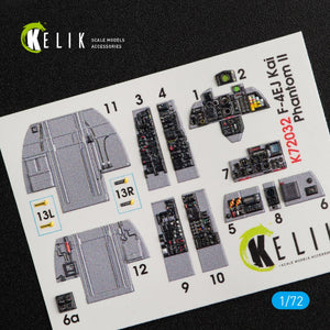 Décalcomanies 3D intérieures KELIK K72032 F-4EJ KAI « PHANTOM II » pour maquette Hasegawa au 1/72 – image 4