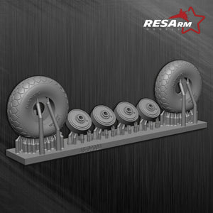 RESARM 48-09004 Wheels under load (3D resin printing) 1/48