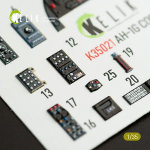 KELIK K35021 AH-1G COBRA INTERIOR 3D DECALS FOR ICM KIT 1/35 – immagine 5