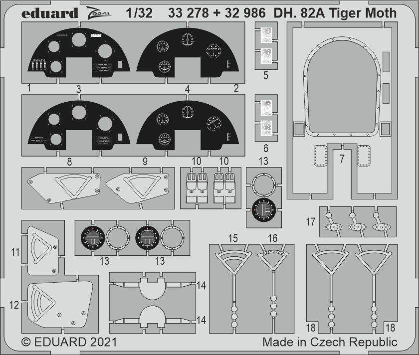 Eduard BIG33132 DH. 82A Tiger Moth ICM 1/32 – immagine 2